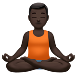 Man in Lotus Position: Dark Skin Tone on Apple iOS 13.1