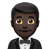Person in Tuxedo: Dark Skin Tone on Apple iOS 13.1