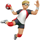Man Playing Handball: Medium-Light Skin Tone on Apple iOS 13.1
