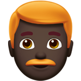 Man: Dark Skin Tone, Red Hair on Apple iOS 13.1