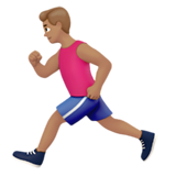 Man Running: Medium Skin Tone on Apple iOS 13.1