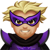 Man Supervillain: Medium-Light Skin Tone on Apple iOS 13.1