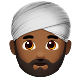 Man Wearing Turban: Medium-Dark Skin Tone on Apple iOS 13.1
