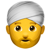 Man Wearing Turban on Apple iOS 13.1