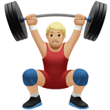 Man Lifting Weights: Medium-Light Skin Tone on Apple iOS 13.1