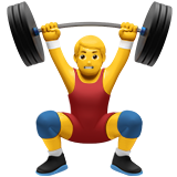 Man Lifting Weights on Apple iOS 13.1