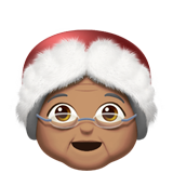 Mrs. Claus: Medium Skin Tone on Apple iOS 13.1