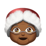 Mrs. Claus: Medium-Dark Skin Tone on Apple iOS 13.1