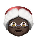 Mrs. Claus: Dark Skin Tone on Apple iOS 13.1