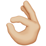 OK Hand: Medium-Light Skin Tone on Apple iOS 13.1