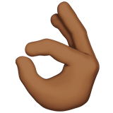 OK Hand: Medium-Dark Skin Tone on Apple iOS 13.1