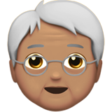 Older Person: Medium Skin Tone on Apple iOS 13.1