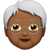Older Person: Medium-Dark Skin Tone on Apple iOS 13.1