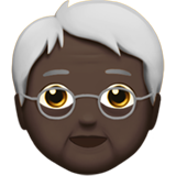 Older Person: Dark Skin Tone on Apple iOS 13.1