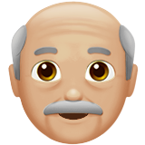 Old Man: Medium-Light Skin Tone on Apple iOS 13.1