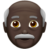 Old Man: Dark Skin Tone on Apple iOS 13.1