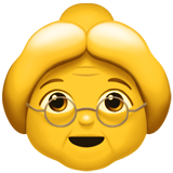 Old Woman on Apple iOS 13.1