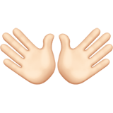 Open Hands: Light Skin Tone on Apple iOS 13.1