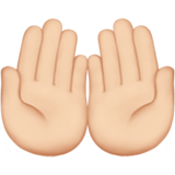 Palms Up Together: Light Skin Tone on Apple iOS 13.1