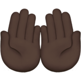 Palms Up Together: Dark Skin Tone on Apple iOS 13.1
