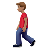 Person Walking: Medium Skin Tone on Apple iOS 13.1