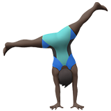 Person Cartwheeling: Dark Skin Tone on Apple iOS 13.1