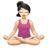 Person in Lotus Position: Light Skin Tone on Apple iOS 13.1