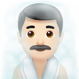 Person in Steamy Room: Light Skin Tone on Apple iOS 13.1