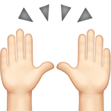 Raising Hands: Light Skin Tone on Apple iOS 13.1