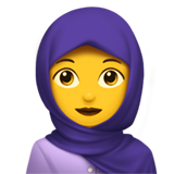 Woman with Headscarf on Apple iOS 13.1