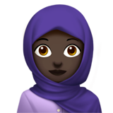 Woman with Headscarf: Dark Skin Tone on Apple iOS 13.1