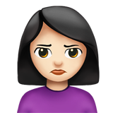 Person Pouting: Light Skin Tone on Apple iOS 13.1