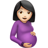 Pregnant Woman: Light Skin Tone on Apple iOS 13.1