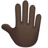 Raised Back of Hand: Dark Skin Tone on Apple iOS 13.1