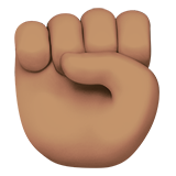 Raised Fist: Medium Skin Tone on Apple iOS 13.1