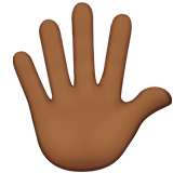 Hand with Fingers Splayed: Medium-Dark Skin Tone on Apple iOS 13.1
