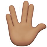 Vulcan Salute: Medium Skin Tone on Apple iOS 13.1