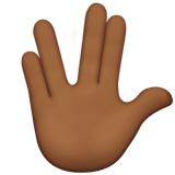 Vulcan Salute: Medium-Dark Skin Tone on Apple iOS 13.1