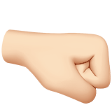 Right-Facing Fist: Light Skin Tone on Apple iOS 13.1