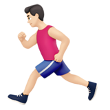 Person Running: Light Skin Tone on Apple iOS 13.1