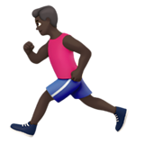 Person Running: Dark Skin Tone on Apple iOS 13.1