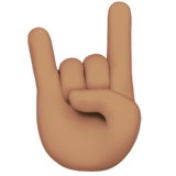 Sign of the Horns: Medium Skin Tone on Apple iOS 13.1