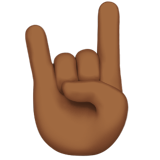 Sign of the Horns: Medium-Dark Skin Tone on Apple iOS 13.1