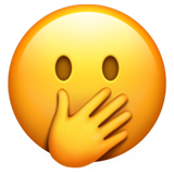 Face with Hand Over Mouth on Apple iOS 13.1