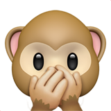 Speak-No-Evil Monkey on Apple iOS 13.1