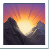 Sunrise Over Mountains on Apple iOS 13.1