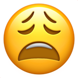 Weary Face on Apple iOS 13.1