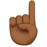 Index Pointing Up: Medium-Dark Skin Tone on Apple iOS 13.1