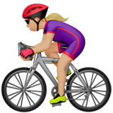 Woman Biking: Medium-Light Skin Tone on Apple iOS 13.1