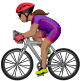 Woman Biking: Medium Skin Tone on Apple iOS 13.1